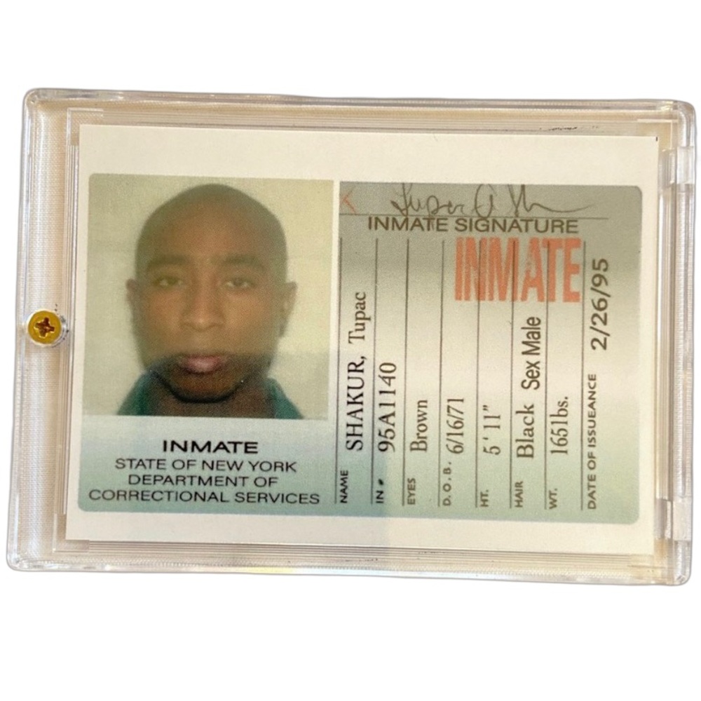 Tupac Shakur Inmate ID Card